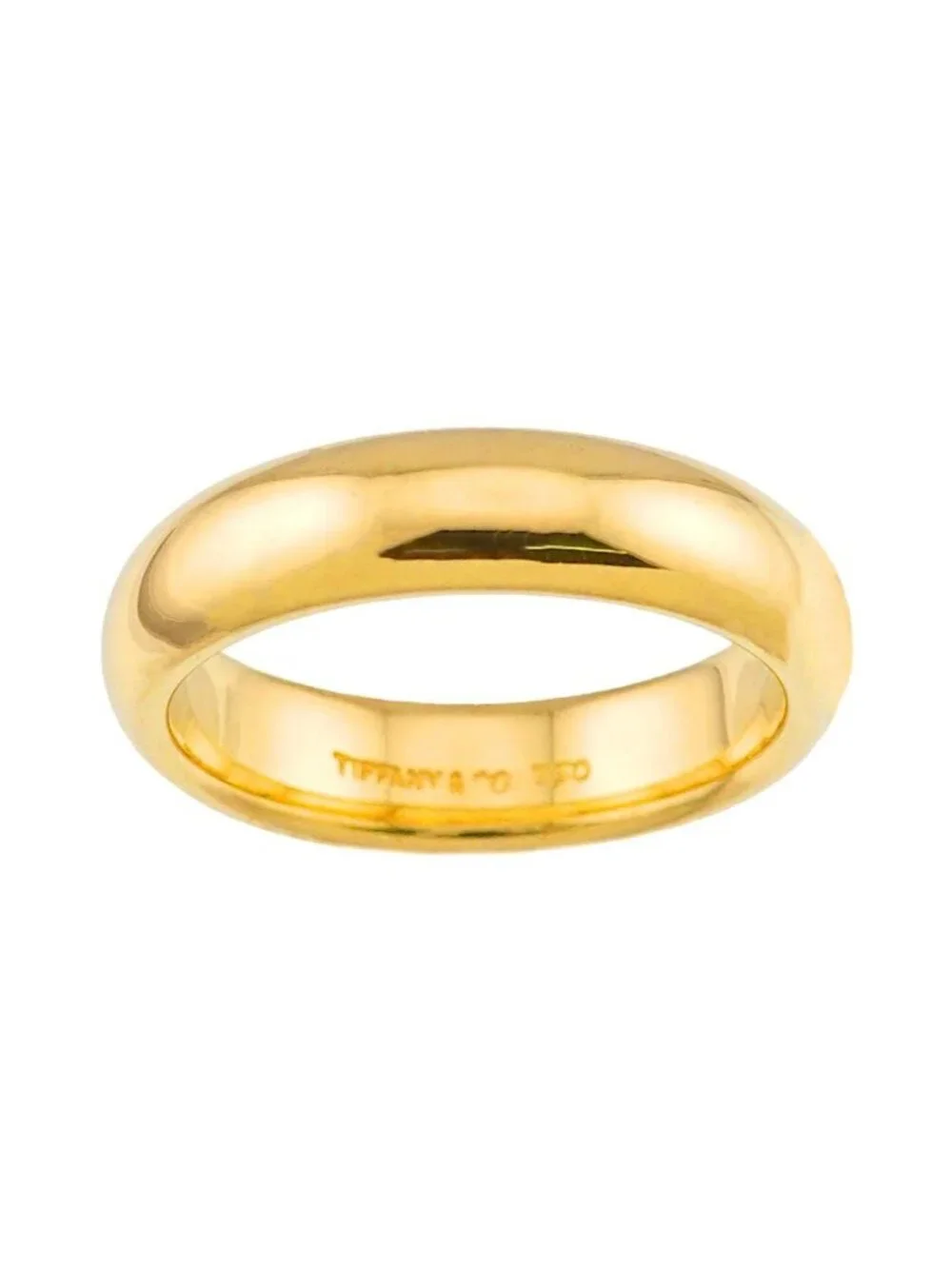 Tiffany & Co Forever Band Ring Width 18k YG Yellow Gold 750